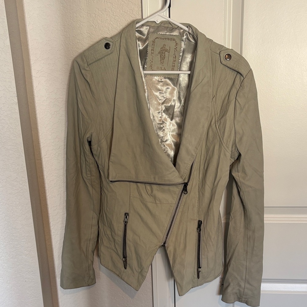 My Tribe Womens Leather Jacket - Size Medium